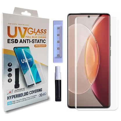 Oppo Reno 11 (Pack of 1) Premium HD+ UV Tempered Glass Screen Protector | Curved Screen Guard, HD Clarity with installation kit &amp; Guide.