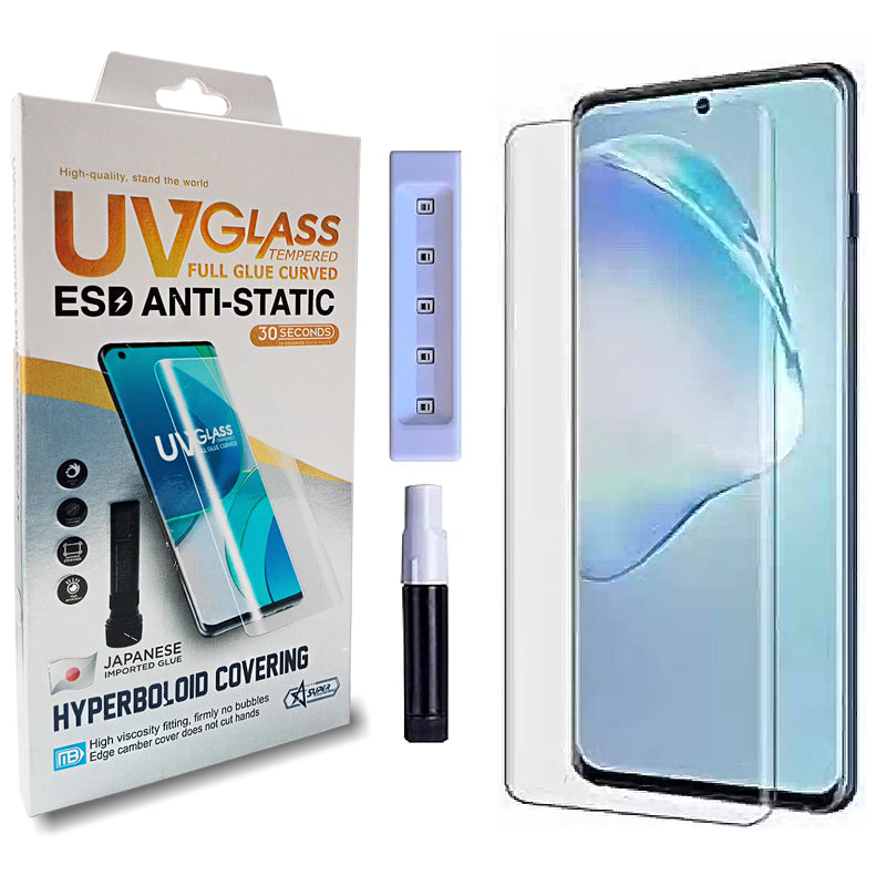 Premium HD+ UV Tempered Glass for Vivo V29 / Vivo V29 Pro | Full Adhesive Curved Screen Protector | Case-Friendly | HD Clarity with Installation Kit (Pack of 1)