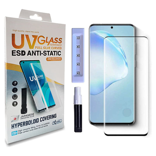 HD+ UV Tempered Glass Screen Protector For Oneplus 7 Pro 5G (6.67 Inch, Pack of 1) Full Adhesive UV Curved Screen Guard HD+, Case Friendly with installation kit &amp; Guide