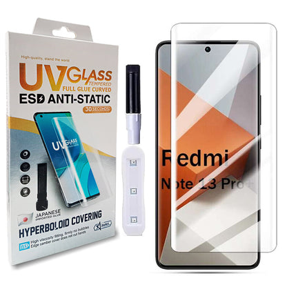 Tempered Glass Screen Protector Compatible for Redmi Note 13 / Redmi Note 13 Pro (Black) Edge-To-Edge Protector Coverage, Pack Of 1 Compatible with Cellphone