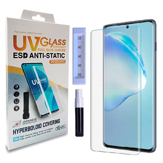 9H Premium Black Border Tempered Glass for Samsung Galaxy S20 Plus (6.7 Inch) | Full Screen Coverage Edge-to-Edge Screen Protector | Non-UV Glass (Pack of 1)