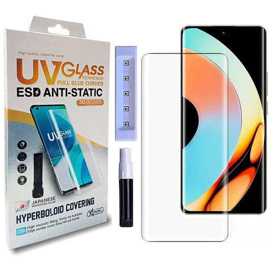Premium HD+ UV Tempered Glass for Vivo V27 / Vivo V27 Pro (6.78 Inch) | Full Adhesive Curved Screen Protector | Case-Friendly | HD Clarity with Installation Kit (Pack of 1)