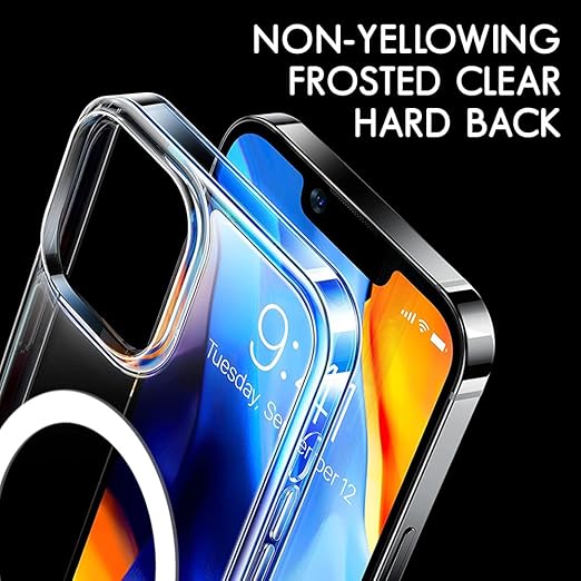 Ultra-Hybrid Crystal Clear Back Case for iPhone 11 | Shockproof Transparent Cover | Hard PC Back & Soft TPU Bumper | MagSafe Compatible