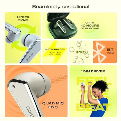 Noise Buds N1 Truly Wireless Earbuds with Chrome Finish, 40H of Playtime