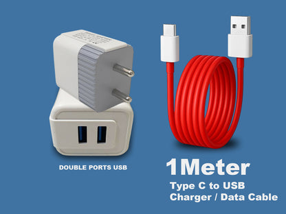 35W Dual USB Fast Charger | Double USB Wall Adapter | Quick & Safe Charging for Smartphones & Tablets