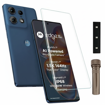 Premium UV Tempered Glass Screen Protector for Motorola Edge 50 Pro (Pack of 1) | UV Curved Screen Guard | Case Friendly Design | Includes Installation Kit