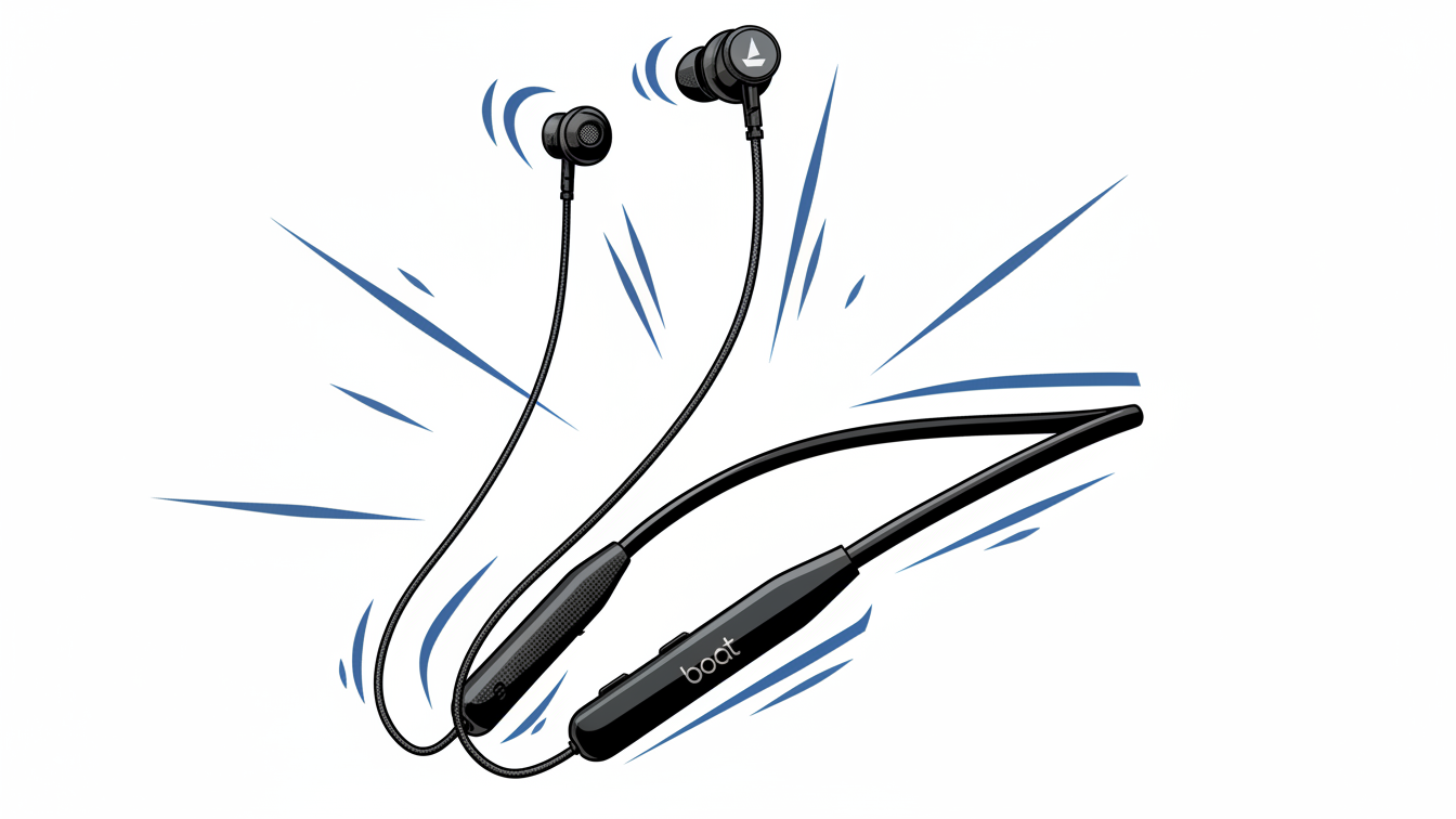 boAt Rockerz 113 Bluetooth Earphones – 2025 Launch | 40H Backup | Fast Charge | Dual Pair | Magnetic Buds | Mic Included (Active Black)