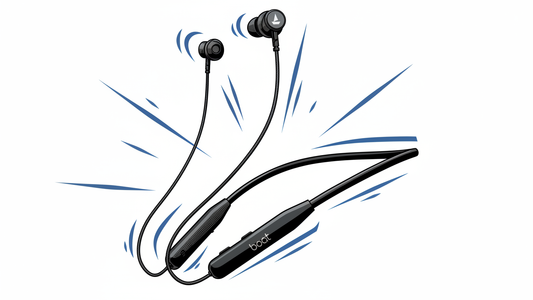 boAt Rockerz 113 Bluetooth Earphones – 2025 Launch | 40H Backup | Fast Charge | Dual Pair | Magnetic Buds | Mic Included (Active Black)