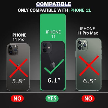 Ultra-Hybrid Crystal Clear Back Case for iPhone 11 | Shockproof Transparent Cover | Hard PC Back & Soft TPU Bumper | MagSafe Compatible