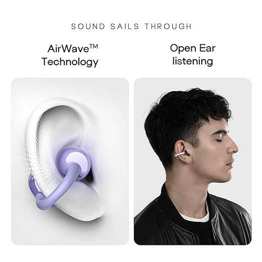 Noise Air Clips Wireless Open Ear Earbuds with Chrome Finish