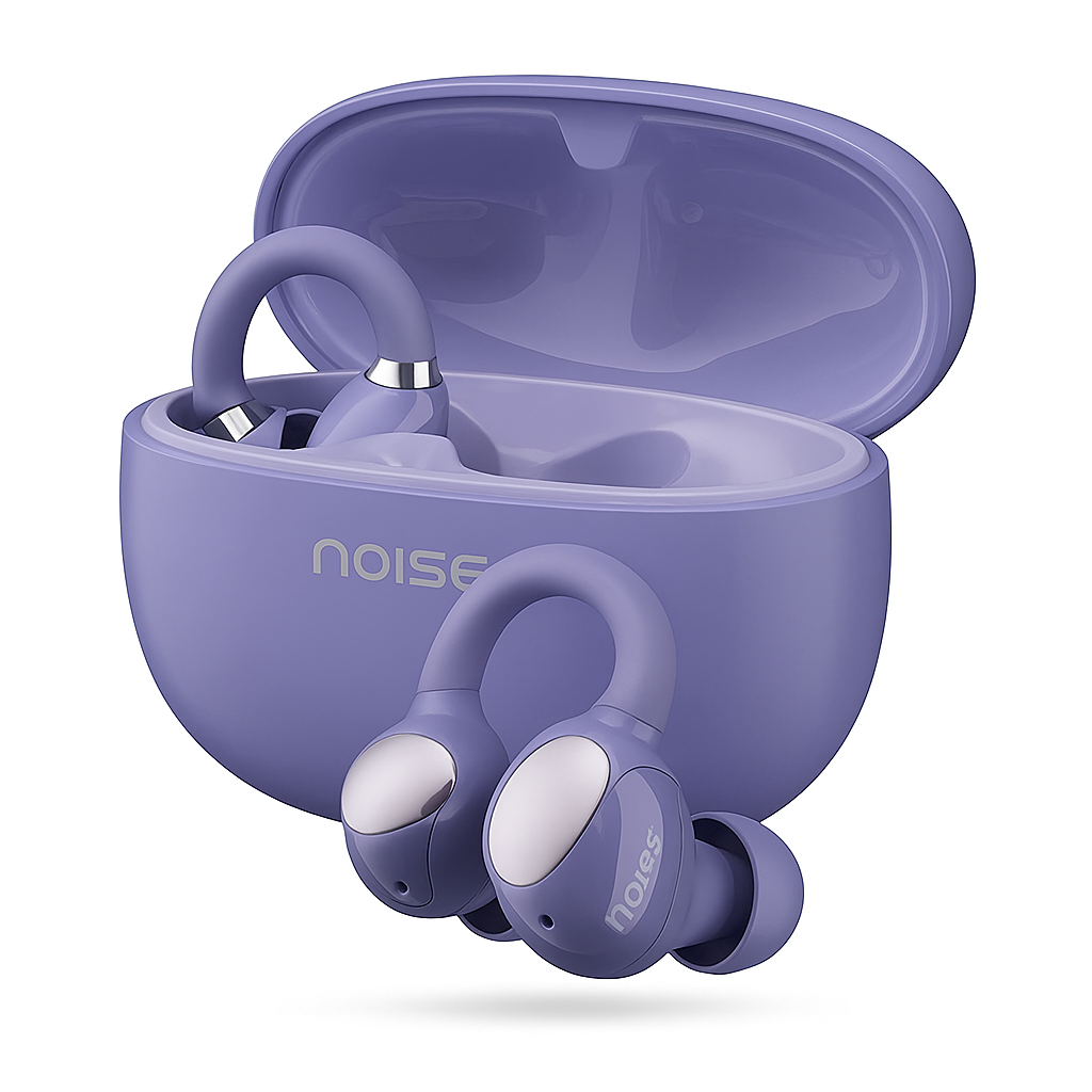 Noise Air Clips Wireless Open Ear Earbuds with Chrome Finish